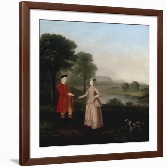 Portrait of Mr and Mrs John Broadhurst of Foston Hall, Derbyshire-Arthur Devis-Framed Giclee Print