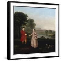 Portrait of Mr and Mrs John Broadhurst of Foston Hall, Derbyshire-Arthur Devis-Framed Giclee Print