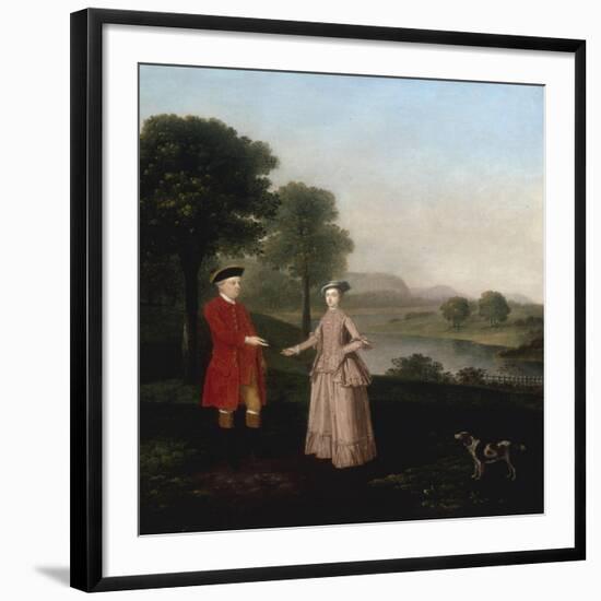 Portrait of Mr and Mrs John Broadhurst of Foston Hall, Derbyshire-Arthur Devis-Framed Premium Giclee Print