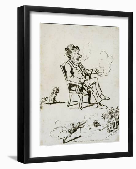 Portrait of Mr. Darlim (Ink on Paper)-Cham-Framed Giclee Print