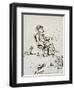 Portrait of Mr. Darlim (Ink on Paper)-Cham-Framed Giclee Print