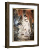 Portrait of Mrs Ayscoghe Boucherett with Her Two Eldest Children, Emilia and Ayscoghe-Thomas Lawrence-Framed Giclee Print