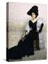 Portrait of Mrs Bruna Pagliano, 1904-Edoardo Gelli-Stretched Canvas