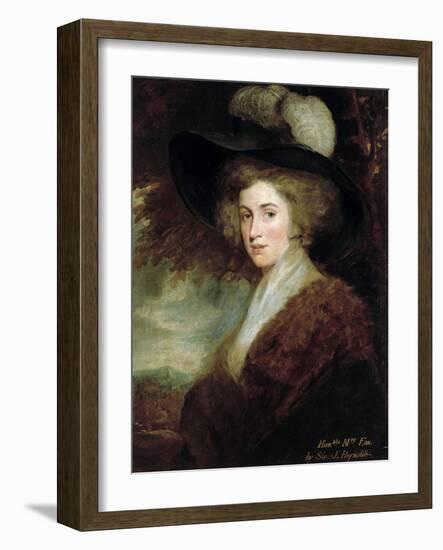 Portrait of Mrs. Charles James Fox, 1784-9-Sir Joshua Reynolds-Framed Giclee Print