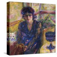 Portrait of Mrs Cragnolini Fanna-Umberto Boccioni-Stretched Canvas