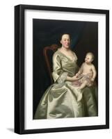 Portrait of Mrs Daniel Rea and Child, 1757-John Singleton Copley-Framed Giclee Print