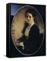 Portrait of Mrs Deschamps, 1875-Tranquillo Cremona-Framed Stretched Canvas