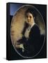 Portrait of Mrs Deschamps, 1875-Tranquillo Cremona-Framed Stretched Canvas