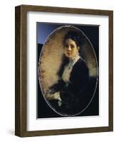 Portrait of Mrs Deschamps, 1875-Tranquillo Cremona-Framed Giclee Print