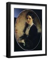 Portrait of Mrs Deschamps, 1875-Tranquillo Cremona-Framed Giclee Print