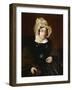 Portrait of Mrs. Edward Cross, Seated Half-Length in a Dark Satin Dress with a Paisley Shawl-Jacques-Laurent Agasse-Framed Premium Giclee Print