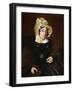 Portrait of Mrs. Edward Cross, Seated Half-Length in a Dark Satin Dress with a Paisley Shawl-Jacques-Laurent Agasse-Framed Premium Giclee Print