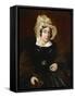 Portrait of Mrs. Edward Cross, Seated Half-Length in a Dark Satin Dress with a Paisley Shawl-Jacques-Laurent Agasse-Framed Stretched Canvas