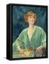 Portrait of Mrs Gribble-Augustus Edwin John-Framed Stretched Canvas