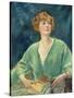 Portrait of Mrs Gribble-Augustus Edwin John-Stretched Canvas