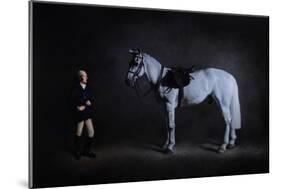Portrait of Mrs Jane Strawson and Her Grey Hunter Micky McCourthy, 2007-James Gillick-Mounted Giclee Print