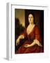 Portrait of Mrs John Greenleaf, Nee Priscilla Brown (B.1725) C.1748 (Oil on Canvas)-John Greenwood-Framed Giclee Print