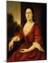 Portrait of Mrs John Greenleaf, Nee Priscilla Brown (B.1725) C.1748 (Oil on Canvas)-John Greenwood-Mounted Giclee Print