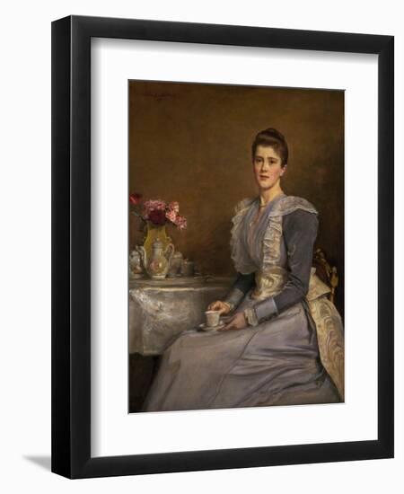 Portrait of Mrs. Joseph Chamberlain (1864-1957), 1891 (Oil on Canvas)-John Everett Millais-Framed Premium Giclee Print