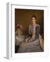 Portrait of Mrs. Joseph Chamberlain (1864-1957), 1891 (Oil on Canvas)-John Everett Millais-Framed Giclee Print