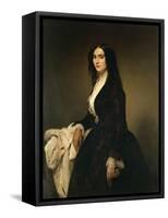 Portrait of Mrs Matilde Juva Branca-Francesco Hayez-Framed Stretched Canvas