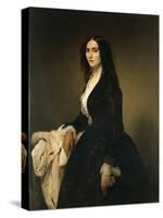 Portrait of Mrs Matilde Juva Branca-Francesco Hayez-Stretched Canvas