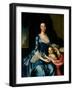 Portrait of Mrs. Matthew Tilghman and Her Daughter, Anna Maria, C.1757 (Oil on Linen)-John Hesselius-Framed Giclee Print