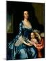 Portrait of Mrs. Matthew Tilghman and Her Daughter, Anna Maria, C.1757 (Oil on Linen)-John Hesselius-Mounted Giclee Print