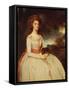 Portrait of Mrs. Moody Second Wife of Samuel Moody-George Romney-Framed Stretched Canvas