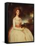 Portrait of Mrs. Moody Second Wife of Samuel Moody-George Romney-Framed Stretched Canvas