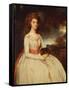 Portrait of Mrs. Moody Second Wife of Samuel Moody-George Romney-Framed Stretched Canvas