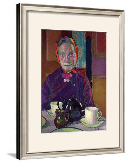 Portrait of Mrs. Mounter-Harold Gilman-Framed Art Print