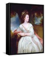 Portrait of Mrs North-George Romney-Framed Stretched Canvas