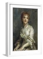 Portrait of Mrs Pisani Dossi, 1880-Daniele Ranzoni-Framed Giclee Print