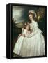 Portrait of Mrs Richard Pryce Corbet and Her Daughter, 1780-George Romney-Framed Stretched Canvas