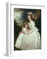 Portrait of Mrs Richard Pryce Corbet and Her Daughter, 1780-George Romney-Framed Giclee Print