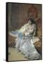 Portrait of Mrs Theresa Oneto Maglione, 1879-Domenico Morelli-Framed Stretched Canvas