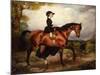 Portrait of Mrs. Thomas Conolly, Seated Side-Saddle in a Black Riding Habit on a Chestnut Hunter-William Osborne-Mounted Giclee Print
