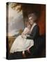 Portrait of Mrs Thomas Raikes with Her Daughter-George Romney-Stretched Canvas