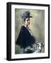 Portrait of Mrs Torelli or Lady with Dog-Luigi Conconi-Framed Giclee Print