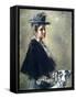 Portrait of Mrs Torelli or Lady with Dog-Luigi Conconi-Framed Stretched Canvas