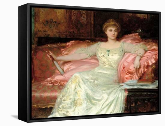 Portrait of Mrs. W. K. D'Arcy, 1902-Frank Dicksee-Framed Stretched Canvas