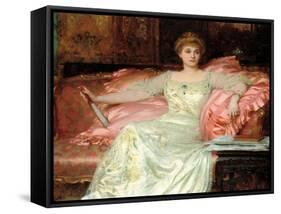 Portrait of Mrs. W. K. D'Arcy, 1902-Frank Dicksee-Framed Stretched Canvas