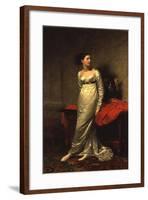 Portrait of Mrs White (Nee Watford), Full Length in a White Silk Dress, 1809-George Dawe-Framed Giclee Print