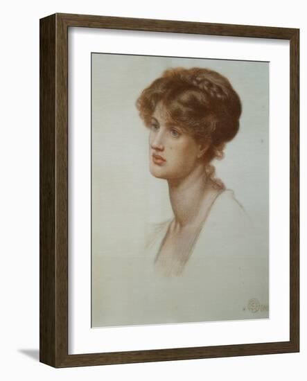 Portrait of Mrs. William J. Stillman, Nee Marie Spartali, Bust Length, 1869-Dante Gabriel Rossetti-Framed Giclee Print