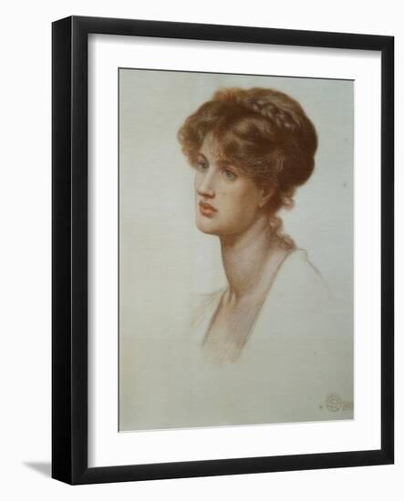 Portrait of Mrs. William J. Stillman, Nee Marie Spartali, Bust Length, 1869-Dante Gabriel Rossetti-Framed Giclee Print