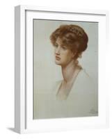 Portrait of Mrs. William J. Stillman, Nee Marie Spartali, Bust Length, 1869-Dante Gabriel Rossetti-Framed Giclee Print