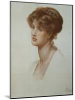 Portrait of Mrs. William J. Stillman, Nee Marie Spartali, Bust Length, 1869-Dante Gabriel Rossetti-Mounted Giclee Print