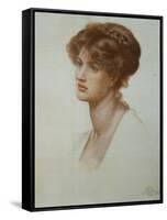 Portrait of Mrs. William J. Stillman, Nee Marie Spartali, Bust Length, 1869-Dante Gabriel Rossetti-Framed Stretched Canvas