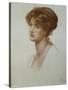 Portrait of Mrs. William J. Stillman, Nee Marie Spartali, Bust Length, 1869-Dante Gabriel Rossetti-Stretched Canvas